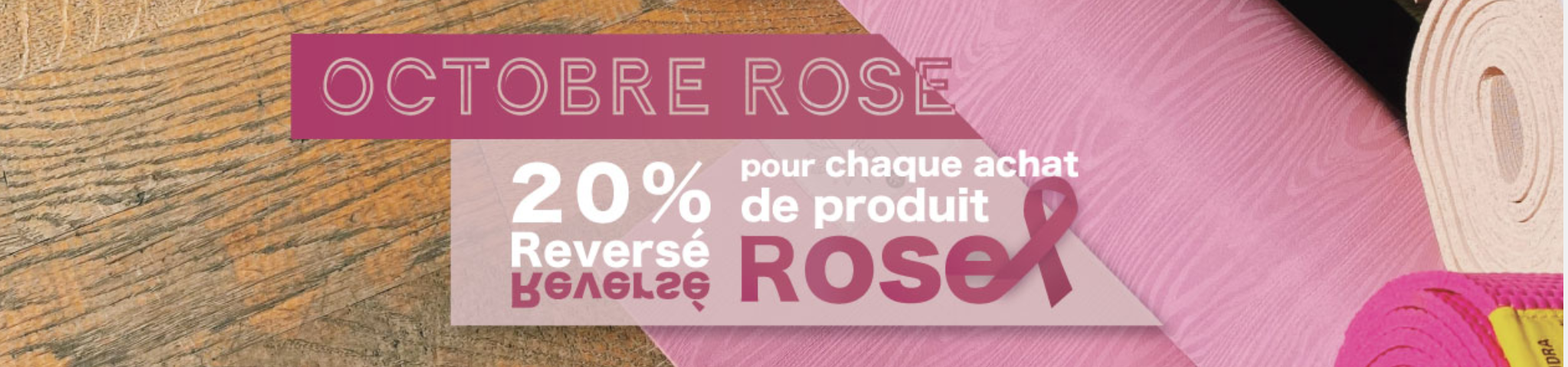 Chim udra donne 20 % du prix de vos commandes sur sa sélection Rose à la ligue contre le cancer