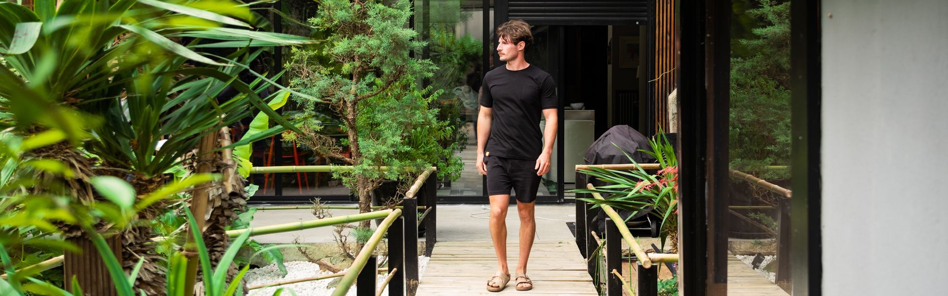 Pantaloni da yoga da uomo in cotone biologico