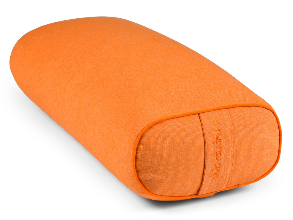 Item Cuscino ovale da yoga in chambray di cotone biologico - Farro zafferano Chambray