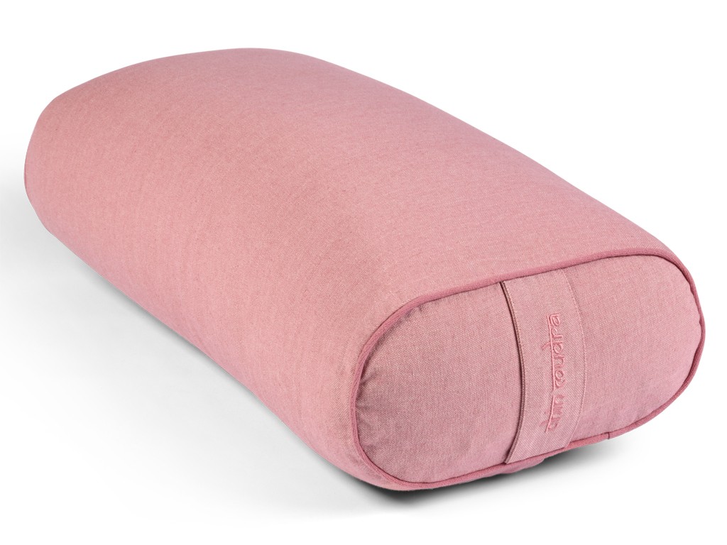 Item Bolster de yoga Ovale en Chambray de coton biologique - Épeautre Rose chambray