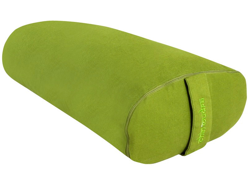 Item Bolster de yoga Ovale KAPOK 100 % coton Bio 60 cm x15 cm x 30 cm Vert