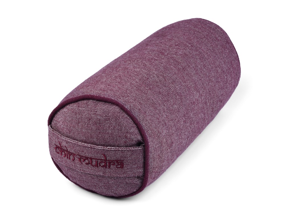 Item Mini cuscino cilindrico in chambray di cotone biologico - Farro Prugna Chambray