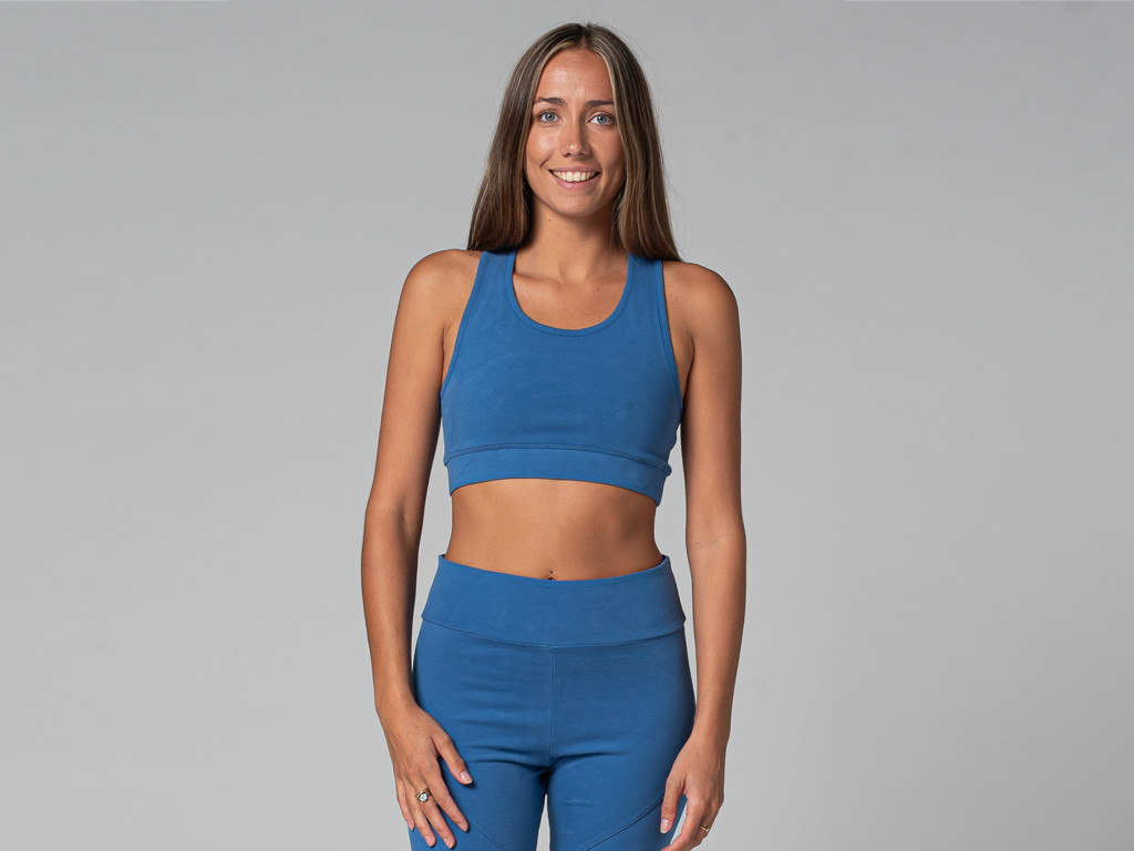 Item Brassière de yoga Sport - Bio Bleu Chaud