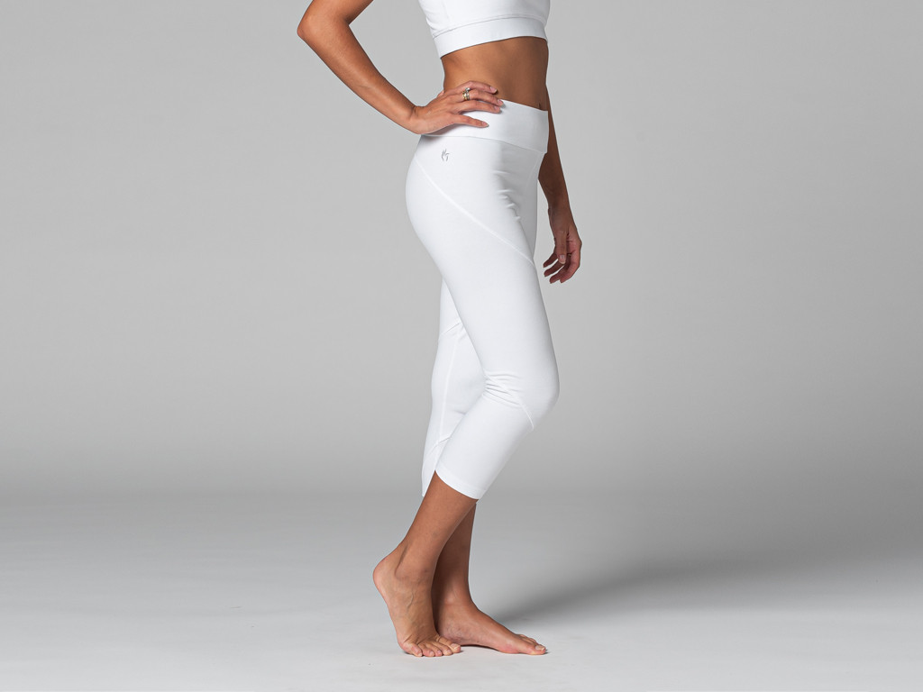 Item Pantalon de yoga Corsaire - Bio Blanc