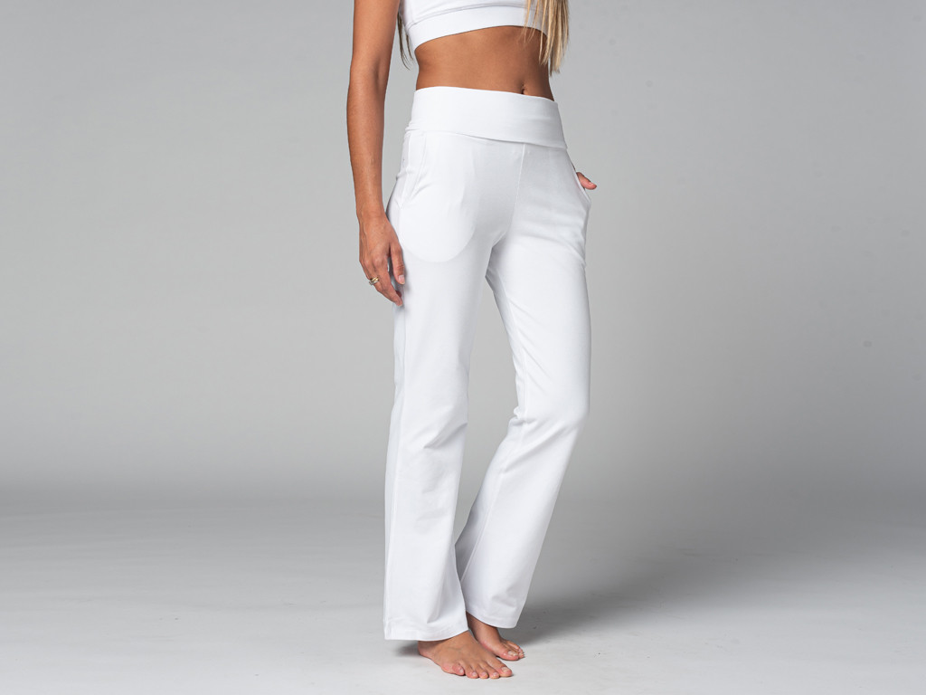 Item Pantalon de yoga femme Confort - Bio Blanc