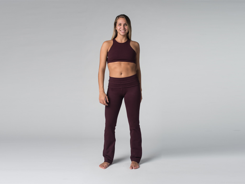 Item Pantalon de yoga Jazz - 95% coton Bio et 5% Lycra Prune