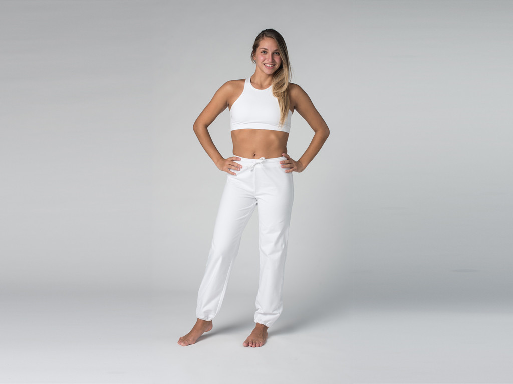 Item Pantalon de yoga Param - 95% coton Bio et 5% Lycra Blanc