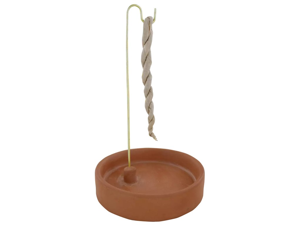 Item Porte-encens népalais en laiton Ø 8 cm x H 13,5 cm