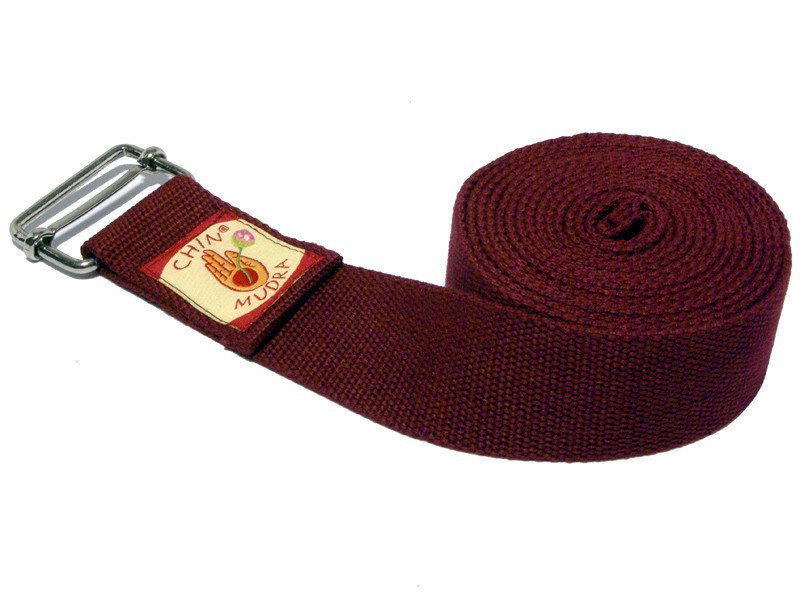 Item Sangle de yoga coton Bio boucle rectangulaire Bordeaux