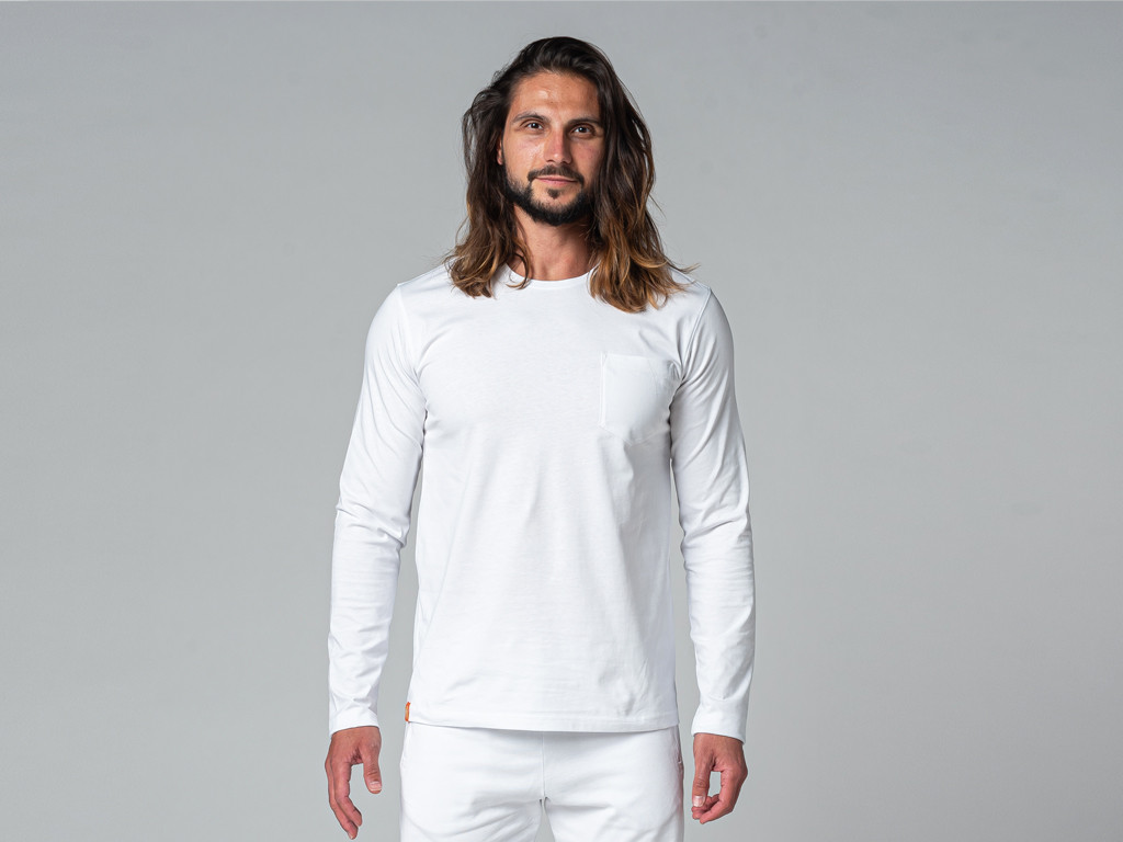 Item T-Shirt Tapan manches longues 100% Bio Blanc