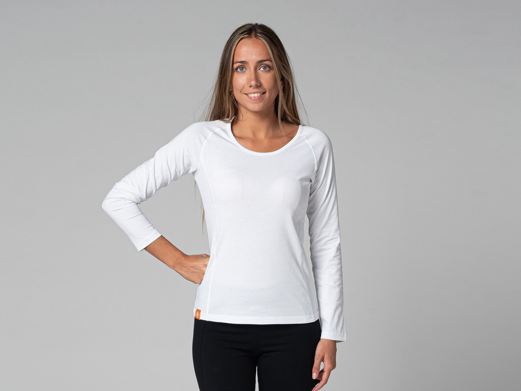 Item T-Shirt Tara M/L Col Large 100% Bio Blanc