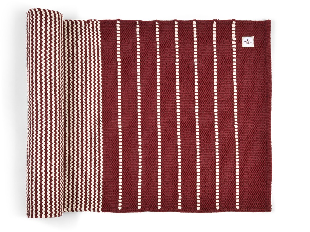 Item Tappetino Taj Yoga 100% cotone organico - 2 m x 66 cm x 5 mm Prugna/Ecrù