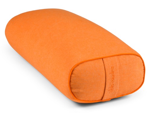 Cuscino ovale da yoga in chambray di cotone biologico - Farro