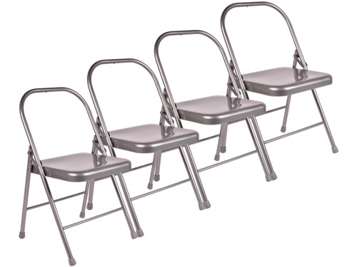 Chaise de Yoga 2 barres Haute Grise