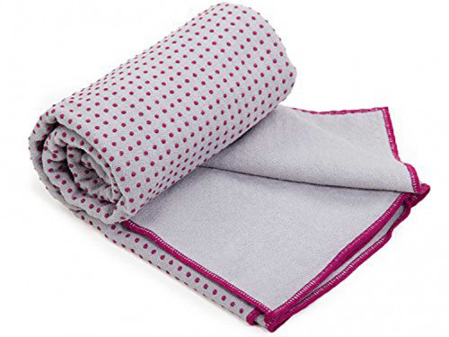 Asciugamano yoga antiscivolo bicolore - 183 cm x 61 cm
