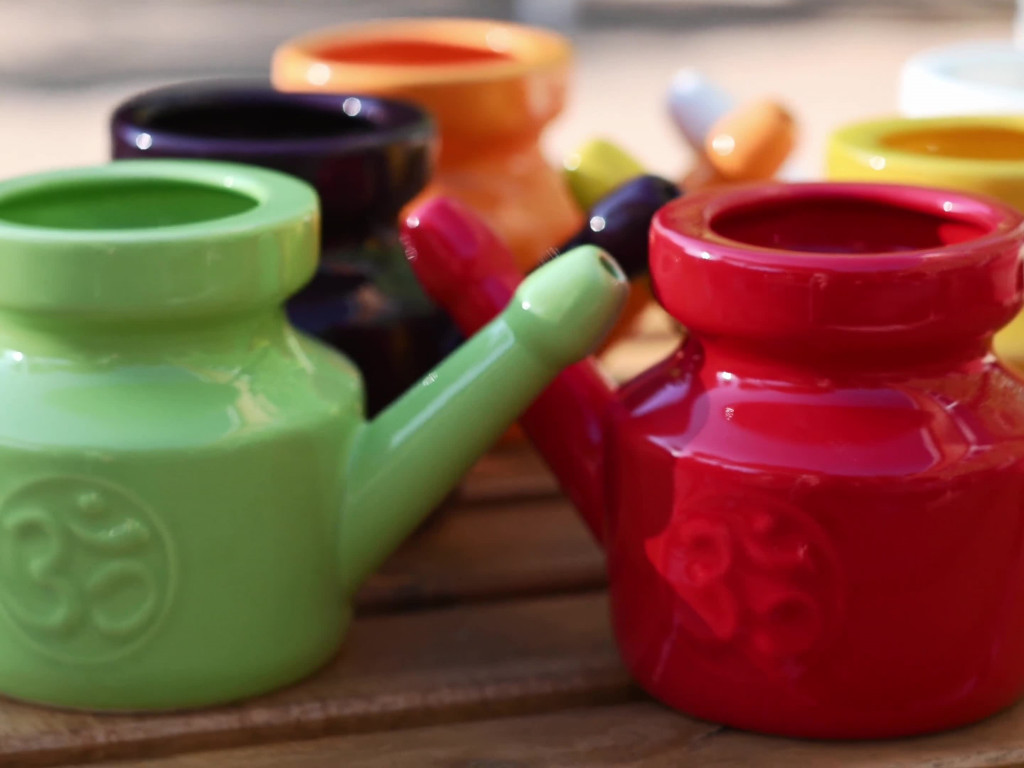 Kit Lota Jala Neti complet Porcelaine Vert Amande