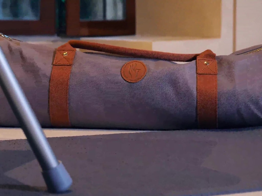 Borsa per tappetino yoga Navy Bag - Cotone sabbia